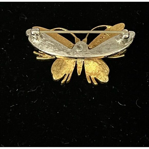 JOMAZ VTG signed turquoise and Opal butterfly brooch. - Picture 2 of 5